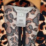 Multiples  3/4 Sleeve Lapel Front Welt Pocket Jacket Shirt‎ Size S NWT Photo 2