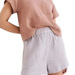 Madewell NWT Linen Pull-On Cotton Gauze Shorts Small Lavender Lounge Cozy Soft Photo 0