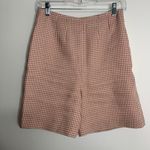 Alexa Chung High Waisted Plaid Womens Long Shorts US 6 Pink Photo 2