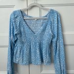 PacSun LA hearts blue floral top, size small Photo 0