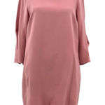 Lafayette 148 New York Pink Rosette Caddie Finesse Crepe Shift Dress Size Medium Photo 0
