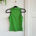 Clothes Brand 100% Pure Cotton Green Women's Collard Sleeveless V Photo 4