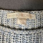 Boston Proper Womens Medium Blue Sleeveless High Low Round Neck Sweater Photo 3