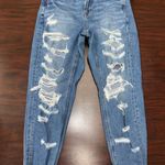 American Eagle Stretch Distressed Mom Jeans Size 4 X-Short Photo 0