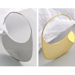 Boutique NEW Solid Large Hoop Earrings |‎ White Gold over 925 Sterling Silver Photo 7