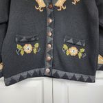 Xpression by deesons Vintage Cardigan Button Front Sweater Size EU 40 (US L) Black Photo 13