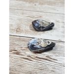 Vintage Clip On Earrings Pear Shaped Mother Of Pearl? Shell? Photo 5