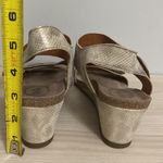 TAOS Carousel 2 women’s metallic snake print leather wedge sandals. Size 10 Photo 5