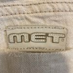 MET women's size 29 lightweight linen blend gold studded beige casual pants Photo 5