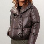 SAVE THE DUCK Ishya Puffer Black Brown Copper Moto Quilted Coat Jacket Size S Photo 0