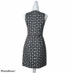 J.Crew  Women Dress Size 2 Jacquard Black & White Photo 2