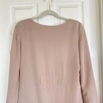ALBERTA FERRETTI Pink Nude Shift Dress Long Sleeve Simple Office Size 2 Photo 8