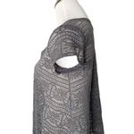 American Eagle  Crochet Sheer See Through Top Size S Gray Swing BOHO‎ Festival Photo 4