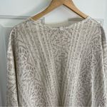 Free People  Metallic Knit Cream Cardigan Size XS/S light romance boho dreamy Photo 6