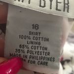 Amy Byer  Size 16 pink white and brown floral skirt Photo 6