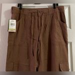 Cabela's Cabela’s Women’s Linen Blend Cargo Pants Balsamic Brown Color Size 14 NWT Photo 6