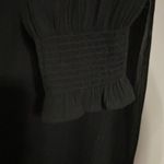 Loft WO SIZE LG Black Cocktail Dress with Bishop Sleeves and Crew Neck pleated Photo 5