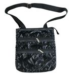 LeSportsac  3-Zip Pocket Crossbody Bag Shine Black Everyday Travel Ofice Stylish Photo 1