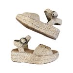 ROBERT CLERGERIE $550 Natural Raffia
Palm Flatform Espadrille Sandals
Italy 5.5 Tan Photo 4