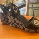 Coach 4” Wedge Sandal with Signature Leather Trim/Size 8 Photo 1
