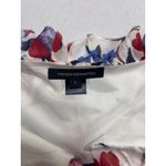 French Connection  Aden Bai Lurex Frill Cami Top Summer White Cerise Size 4 NWOT Photo 6