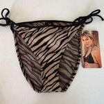 XOXO NWT vintage zebra print bikini bottom dead stock size small made in USA Photo 0