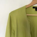 Lands' End lime green button front cardigan women's size small cotton y2k Photo 1