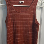 Sienna Sky  Rust and White Knit Top Photo 0