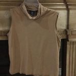 Magaschoni  Silk Tan Sleeveless Turtleneck Top M Photo 8