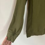 Thirdlove Weekend Terry Crewneck Cotton Knit Relaxed Sweatshirt Olive Green Photo 2