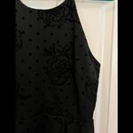 AQUA  BLOOMINGDALE’S L Polka Dot Velvet Rose-Embossed Mini Dress Photo 3
