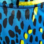 Jamie Sadock Womens Small Short Sleeve Top Blue Golf Animal Print Neon 1/4 Zip Photo 9