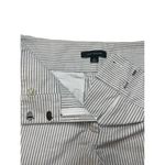 Ann Taylor Pinstripe Chino Classic 4 Pocket Dressy Shorts Navy White 6 Photo 7