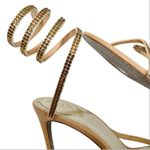 RENE CAOVILLA pink Cleo thin heeled sandals NEW Silver Size 9 Photo 4