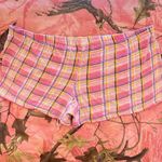 emme jordan y2k pink plaid pajama shorts Photo 3