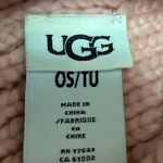 UGG  Women's Pink Wool Blend Ribbed Knit Fold Over Cuffed Beanie Cap Hat Size S Photo 2