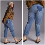 Anthropologie Pilcro The Heritage Boyfriend Jeans Size 28 Mid Rise Crop Distress Photo 8
