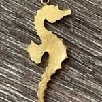 Catherine Popesco Blue Stone Seahorse Animal Pendant Necklace France Gold Tone Photo 9