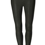 Spanx Coated Nylon Sexy Leggings Faux Leather High Waist Pants ~ Women's LARGE Photo 0