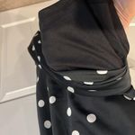 Black and white polka dot slip dress Photo 3