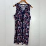 MICHAEL Michael Kors Navy and Pink Floral summer Dress size L Blue Size L Photo 1