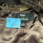 Dennis Basso Dennis by Brown Faux Fur Moto Jacket, Sz S Photo 8