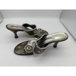 Jack Rogers  3" Heeled Thong Sandals Womens 7 Bronze Medallion Travel Vacation Photo 4