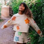 Conamor Jardin Shorts Set w/ Flower Appliques Shorts Size L Photo 0