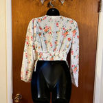 🆕 Meraki White & Floral Long Sleve Crop Top with Sinch Sides Size XS Photo 11