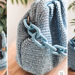 Urban Expression NEW Boutique Urban Expressions Blue Woven Clamshell Bag Photo 1