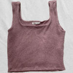 light pink mauve ribbed textured tank top Photo 0