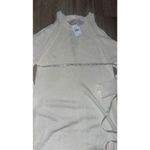 Lush Clothing Lush Cream Cold Shoulder Sweater Dress Small Distressed Photo 3