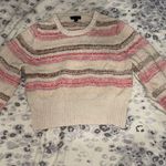 J.Crew  Bouclé crewneck sweater in wide stripe Dusty Ivory Apricot Photo 2