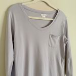 Cotn Long Sleeve Lounge Sleep Top Women’s Small 100% Cotton Lavender Pajamas Purple Photo 3